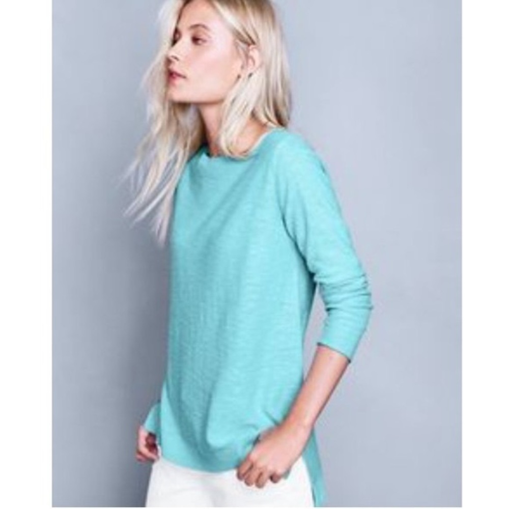 EILEEN FISHER Linen & Cotton Bateau Neck Sweater